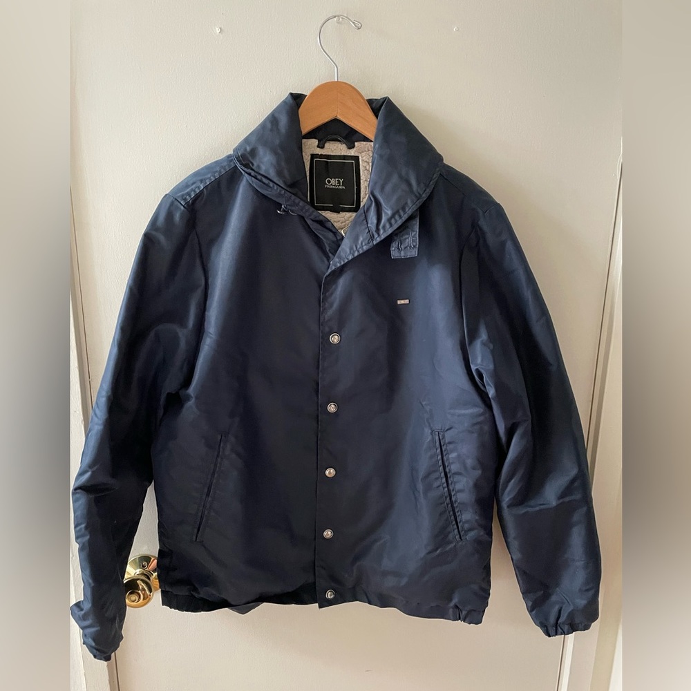 Vintage OBEY Propaganda Faux Fur Lined Jacket